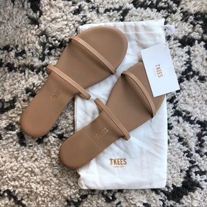 TKEES | Nude Genuine Leather Sandals